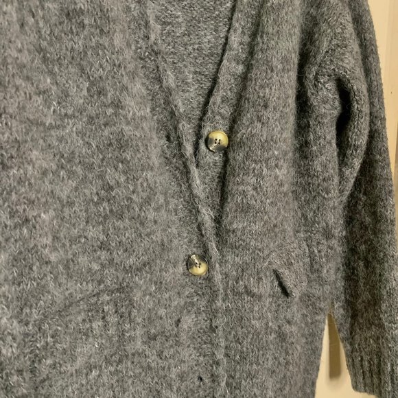 COZY GRAY LONG POCKET CARDIGAN - ZARA - Picture 7 of 10